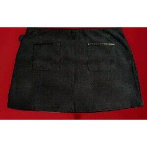 Elle Mini Skirt  Black with White Polka Dots Size XXL Elastic Waistband